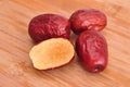 Red jujubes--a traditional chinese food Royalty Free Stock Photo